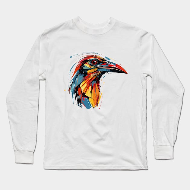 bird with pop art style Long Sleeve T-Shirt by gblackid